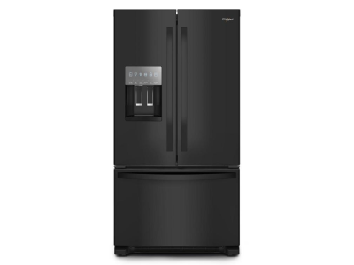 36" Whirlpool French Door Bottom Mount Refrigerator in Black - WRFF3436RB