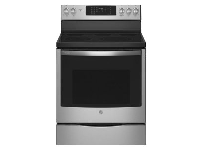 30" GE Profile Freestanding Electric Range with No-Preheat Air Fry - PCB900YVFS