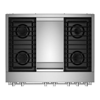 36" Jenn-Air Noir Dual-Fuel Professional-Style Range With Chrome-Infused Griddle - JDRP536HM