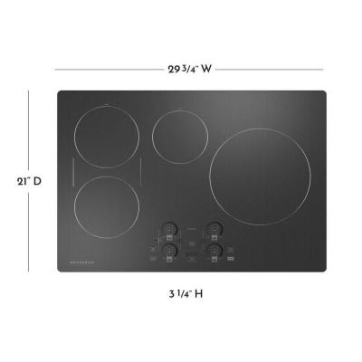 30" Monogram Induction Cooktop with Electronic Touch in Black - ZHU30RDTBB