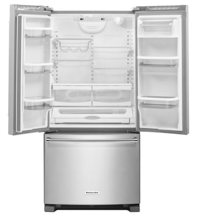 33" KitchenAid 22 Cu. Ft. Standard Depth French Door Refrigerator With Interior Dispense - KRFF302ESS