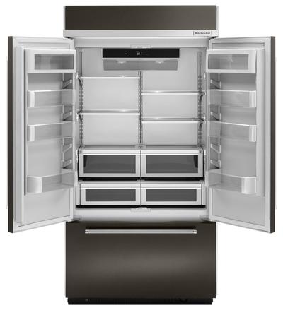 42" KitchenAid 24.2 Cu. Ft. Built-In Stainless French Door Refrigerator With Platinum Interior Design - KBFN502EBS